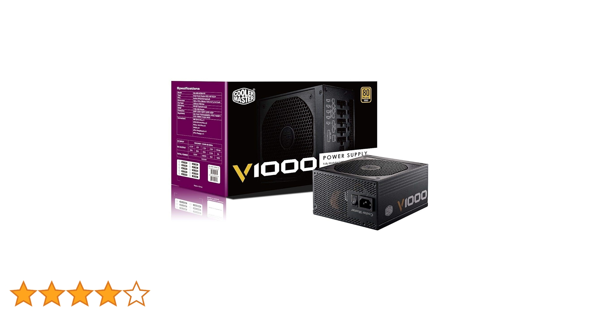 Amazon | Cooler Master V1000W PC電源ユニット PS439 RSA00-AFBAG1-JP
